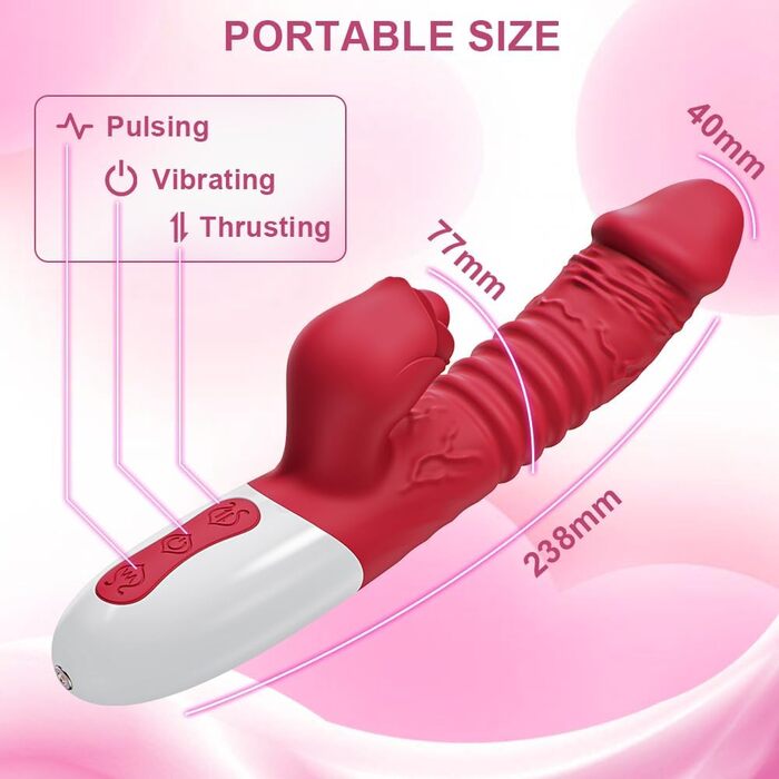 Вібратор Lmgoc G-Punkt Silikon 3-в-1 для жінок: 10 режимів, вібрація, кролик