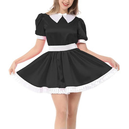 Сукня жіноча Sissy з рюшами, у стилі Лоліта, великі розміри, для рольових ігор, заходів, Хелловінських вечірок, чорна XXL