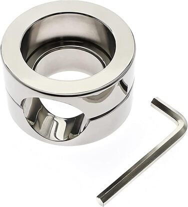 Сталевий натягувач яєчок, кільце для яєчок SeLgurFos, кільце для яєчок, кільце для статевого члена, еротичні іграшки для чоловіків (подвійний шар)