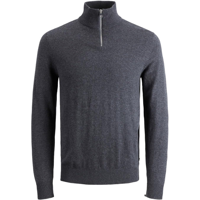 Чоловічий в'язаний кардиган Jack & Jones з чверть-застібкою на блискавці, однотонний (Розмір: L, Колір: Rosin)