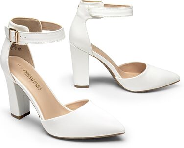 Жіночі туфлі-човники Dream Pairs з закритим носком, білі, екошкіра (PU), розмір 40 EU
