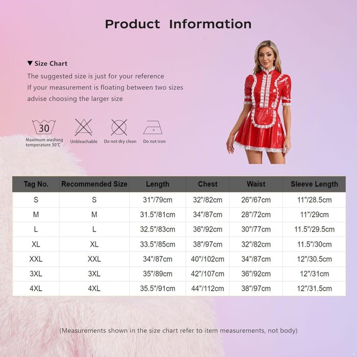 Костюм горничної MSemis: сексуальний сет з еластичного латексу, чорний, 3XL. Костюм для косплею, вечірки, фотосесій.