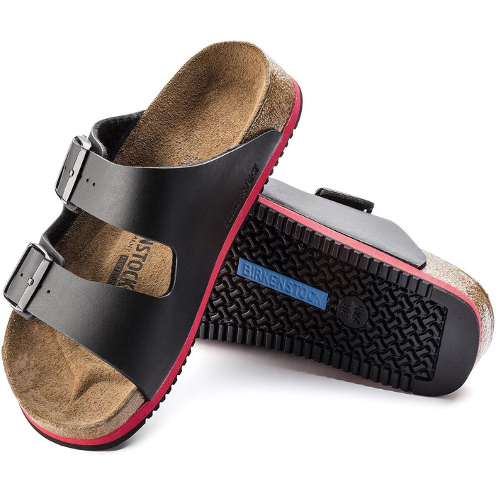 Сандалії Birkenstock Arizona Superlauf чорно-червоні, розмір 42 EU