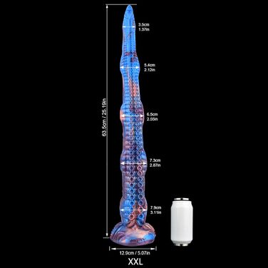 Анальний статевий іграшка-монстр з крапчастим дизайном, силікон, XXL - для чоловіків та жінок
