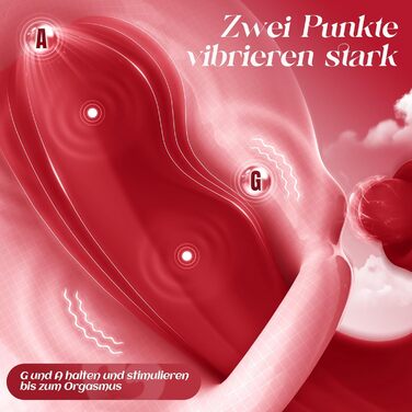 Вібратор для жінок з 5 режимами, масажер клітора та G-точки, сексуальна іграшка для пар, тихий вібратор, червоний