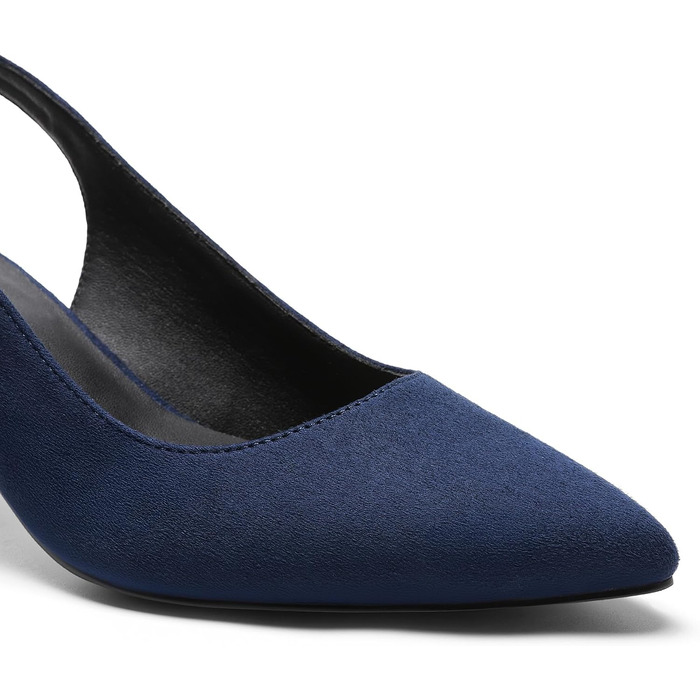 Жіночі туфлі-човники Dream Pairs Slingback на підборах, темно-сині замшеві, розмір 39 EU