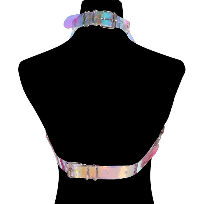 Жіночий шкіряний корсет-нагрудник PETMHS Punk Gothic з лазерним малюнком