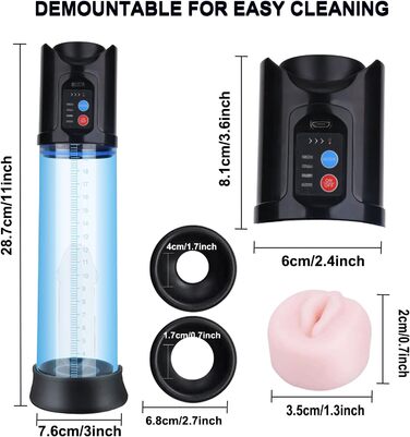 Електрична помпа для збільшення статевого члена для чоловіків, перезаряджувана вакуумна помпа для ерекції, доросле секс-іграшка