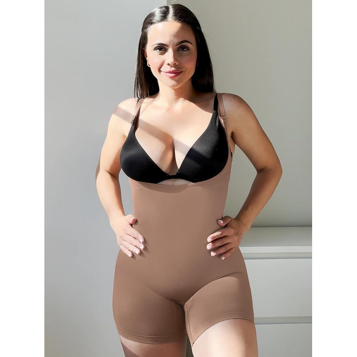 SHAPERX Формотворчий боді для жінок, спідниця Sienna-Shorts, XXS-XS