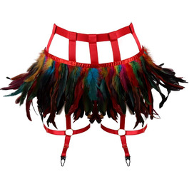 Жіночі мереживні набедрені стрічки, набедрені ремінці, стрічки-підтяжки в стилі панк-готи, для клубу, вечірок, танців, фестивалів (білий, багато кольорів)