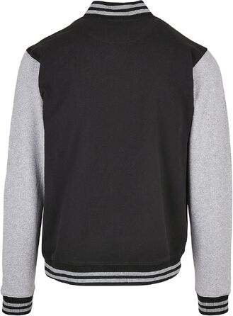 Чоловічий бомбер Build Your Brand Bb004-basic College Jacket, чорно-білий