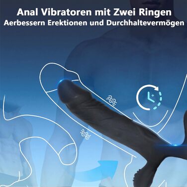 Вібратор для чоловіків, секс-іграшка для пар, 7 режимів вібрації, кільце для яєчок, стимуляція простати, чоловічий дildo, анальний плагін, набір секс-іграшок з пультом керування