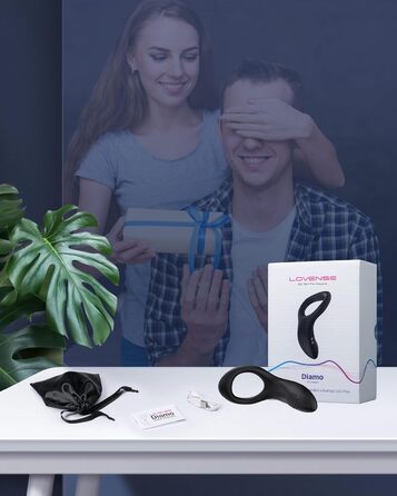 LOVENSE Diamo Bluetooth вібратор кільце для чоловіків з пультом керування, безліч режимів, програмування