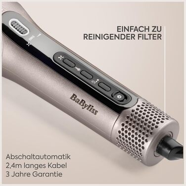 Автоматичний стайлер для завивки волосся BaByliss Curl Secret Lite C1031E, 25 мм, 5 температурних режимів до 210°C, чорний та рожеве золото