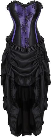 Корсетне плаття Корсаж Корсет Jutrisujo Готичний, фіолетовий (XXS, 6388purple)