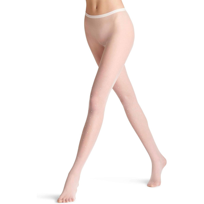 Шкарпетки-шкарпетки FALKE x Kaviar Gauche для жінок, прозорі, розкішні, для весілля, без пояса, з тонким швом на кінчику пальців, м'яка тканина, 1 шт., Білий Pearl 2036 Lace (S-M)