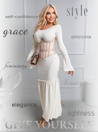 Корсет для фігури жіночий Meh-Korett, бежевий, розмір XL