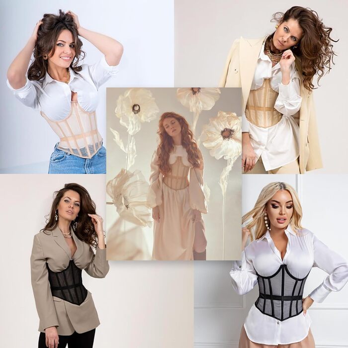 Корсет для фігури жіночий Meh-Korett, Body shaper, чорний, XS