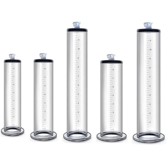 Аксесуар для помпи для статевого члена NAIXBTY: прозора трубка з масштабом для збільшення статевого члена, ерекція, допомога при імпотенції, вакуумна помпа, секс-іграшка для чоловіків (22.9*5.1/5.4 см)