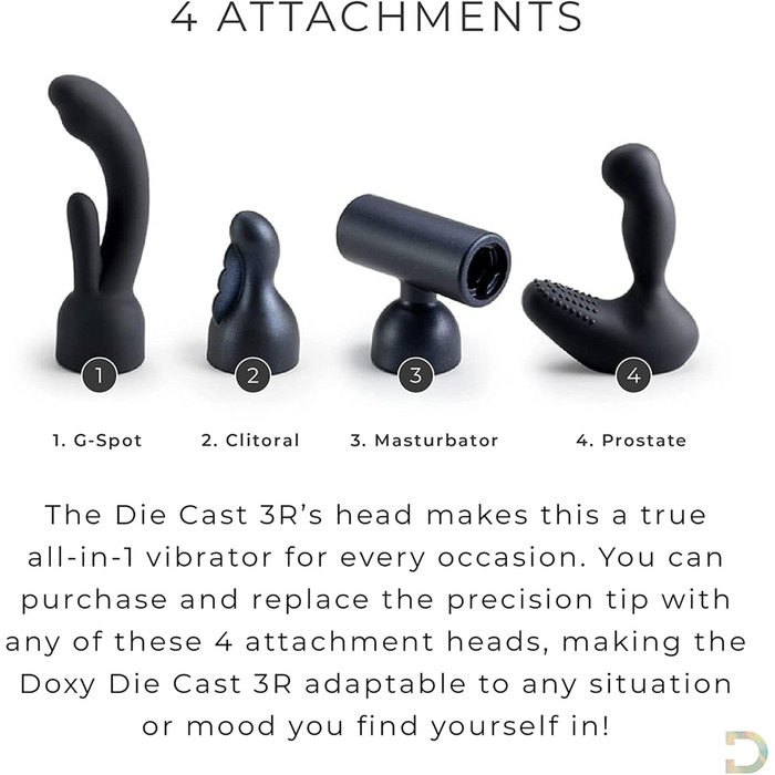 Насадка Doxy Rabbit для G-точки, чорний колір, 400 г