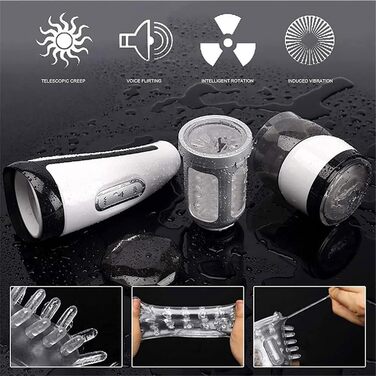 Електричний мастурбатор для чоловіків з 5 телескопічними функціями та 10 режимами вібрації. Автоматичний мастурбатор для чоловіків - секс-іграшка