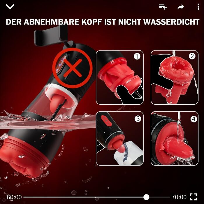 Електричний мастурбатор для чоловіків з 9 режимами лизання, 9 режимами всмоктування та 9 вібраціями. Іграшка для дорослих, підходить для пар та індивідуального використання