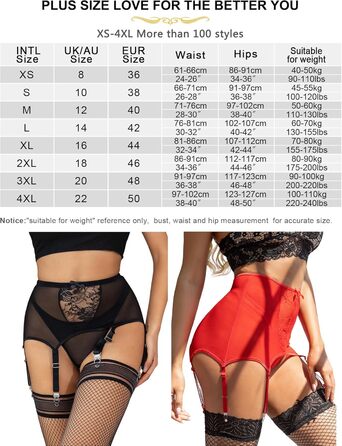 Жіночий широкий пояс-петля з 6 тримачами, мереживний стрінги, великі розміри, висока талія, регульовані гетри, червоний комплект спідньої білизни