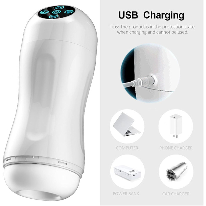 Електричний масажер для чоловіків з 4 режимами всмоктування та нагріванням, 6 перистальтичних режимів, автоматичний секс-іграшка для чоловіків