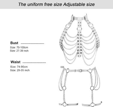 Жіночий комплект білизни: тілесний ланцюжок, набедрена стрічка, стрічка для панчіх, підтяжки