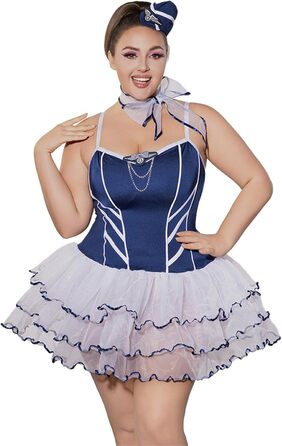 Костюм для косплею WeiDuoLuo для стюардес у великих розмірах, жіноча білизна