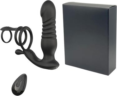 Масажер для простати та пеніса PINTLE з 10 телескопічними режимами та функцією імпульсу. Набір для чоловіків та пар.