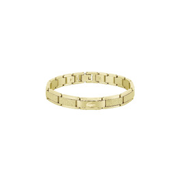 Чоловічий браслет Lacoste STENCIL зі сталі з застібкою-карабіном, колір Yellow Gold