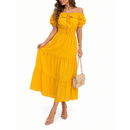 Жовта сукня maxi-хіспанка babydoll, елегантна, ХІТ XXL