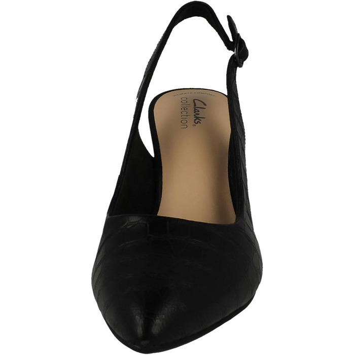 Жіночі туфлі Clarks Kataleyna Step чорного кольору з текстурою під крокодила, розмір 39.5 EU