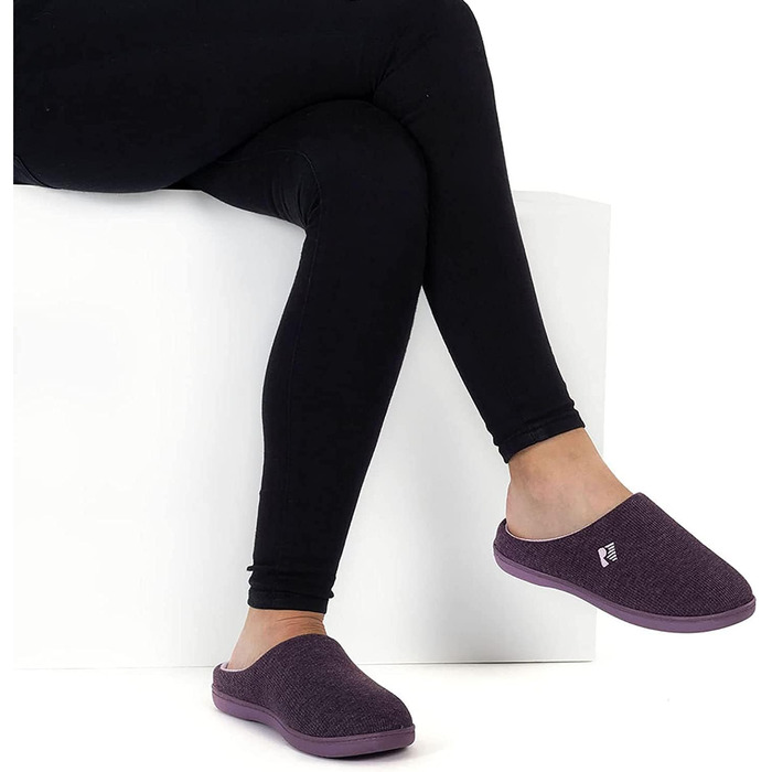 Жіночі домашні капці RockDove з ефектом пам'яті (Memory Foam), двоколірні, розмір 36/37 EU, колір баклажан