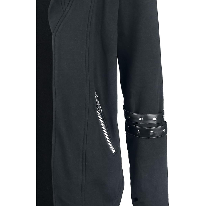 Чоловічий кардиган з капюшоном Archer чорного кольору — стиль Gothic, Rockwear, Streetwear, розмір L