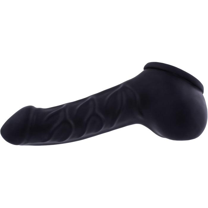 Чохол для пеніса з латексу Franz Schaft, 14 см, чорний - міцний, з мішком та вираженою головкою, виготовлено в Німеччині