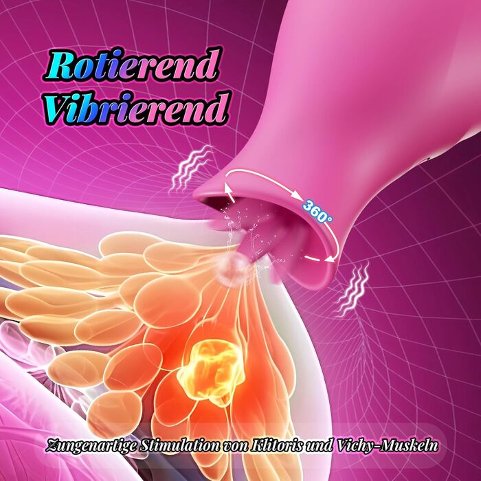 Вібратор Sexspielzeug для жінок 2-в-1: тихий, потужний, з 10 функціями (смоктання, облизування), керування через додаток, стимуляція клітора та сосків, рожевий