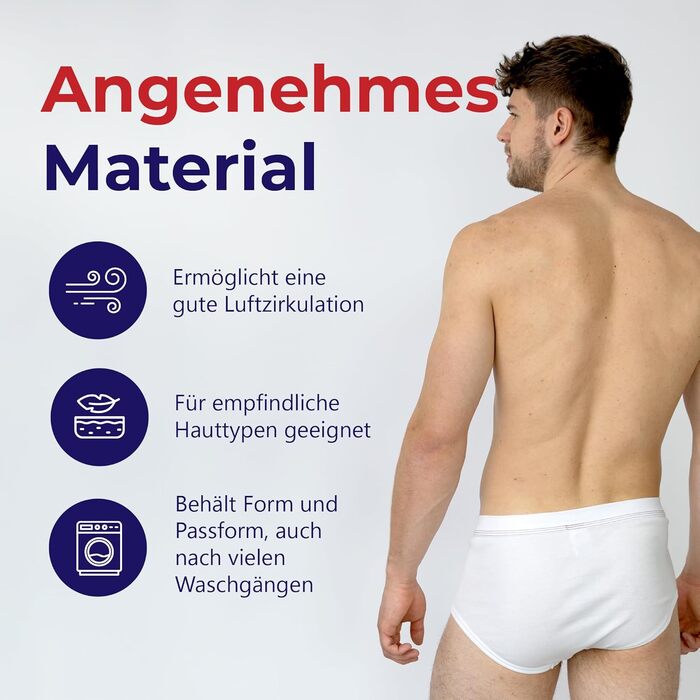 Чоловічі труси SES Feinripp, 5 шт. в упаковці, бавовна 100%, розмір S-4XL, білі