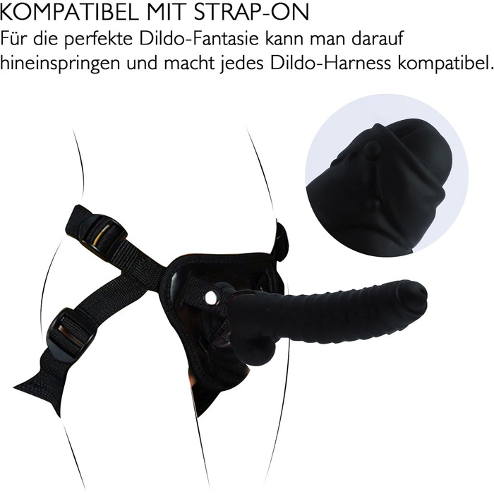 Реалістичний жіночий дилда G-Punkt 22см, MOCOYA з потужним присоском, чорний | Іграшки для дорослих