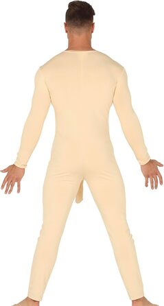 Костюм для вечірки холостяка FIESTAS GUIRCA Nackter Adam – костюм оголеного чоловіка, включає комбінезон та пеніс. Розмір M (48-50). Ідеально для карнавалу, фашинг та вечірок.