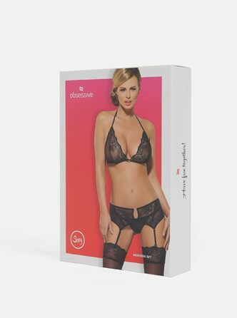 Бюстгальтер Obsessive M819 (S-M, чорний, на бретелях)