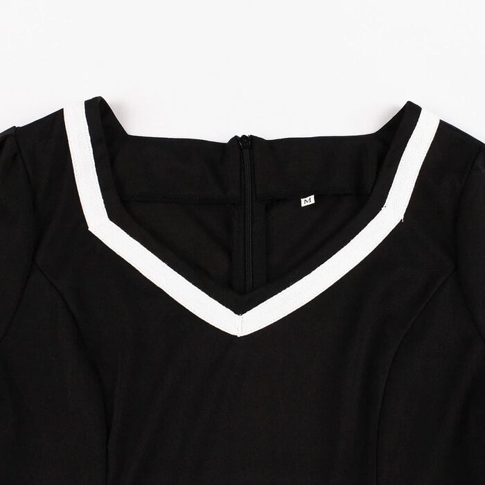 Сукня Rockabilly в стилі 50-х: вінтажна, коротка, з V-подібним вирізом, у горошок, для свят та вечірок (XL, чорно-біла)