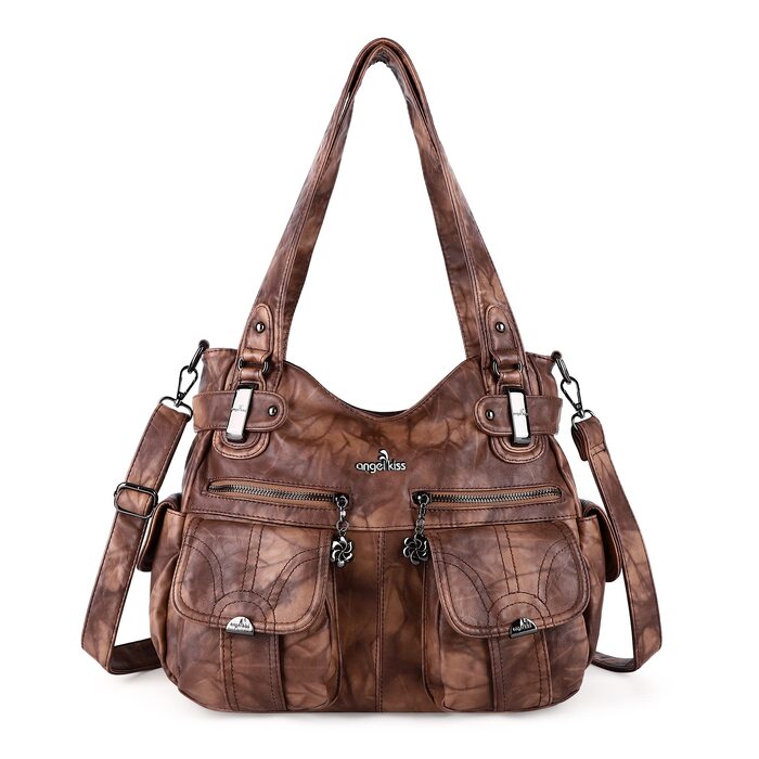 Жіноча сумка-шопер Angel Kiss через плече (Tote-Hobo-Crossbody), коричнева, модель 5739-1