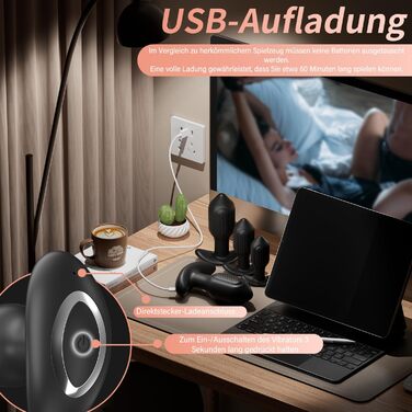 Набір силіконових анальних простатових масажерів Yivans для пар, 10 режимів вібрації, керування через додаток