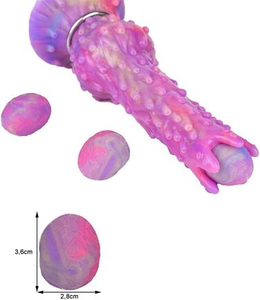 NAIXBTY Світлячковий Інопланетний Овопозитор Дільдо, Пневматичний Фентезі Інопланетний Дільдо з П'ятьма Світлячками, G-Spot Мастурбатор, Секс-Іграшка Екстремальна для Жінок та Чоловіків, Секс-Яйце, Анальний Плагін Дільдо