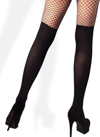 Чорні мереживчасті панчохи Mia Marutti Sivia 20 den для жінок (S)