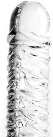 Секс-іграшка дилда скляна, 20x4 см - велика, прозора