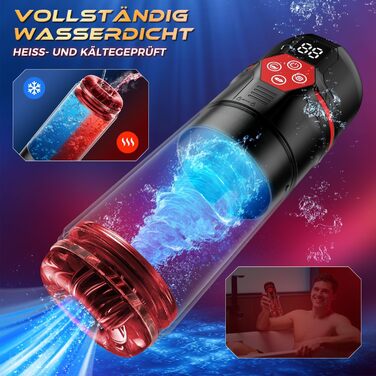 Електричний мастурбатор для чоловіків з вібрацією та функцією ковзання - стимулятор пеніса, секс-іграшка