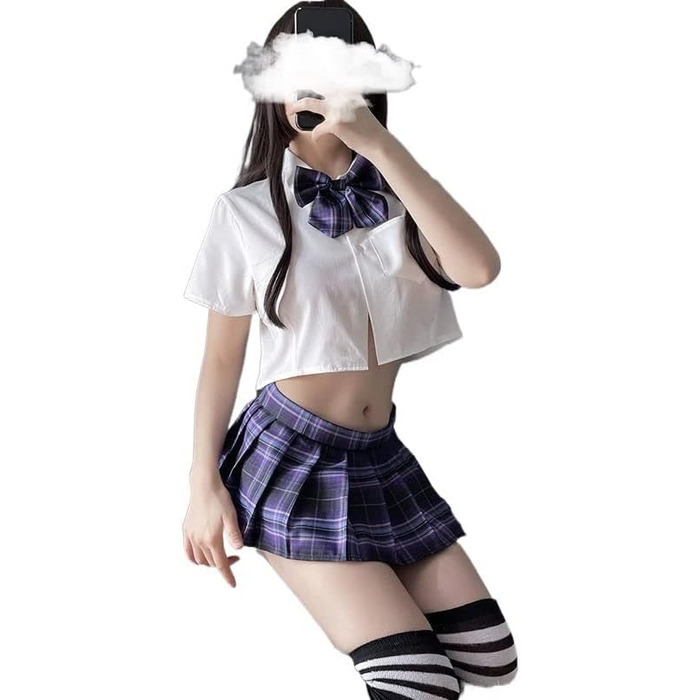 Костюм для рольових ігор: сексуальна спідниця-кокетка для дівчат, костюм Spice Girl, JK, з відкритим кроком, для студентів, короткий фалдований спідниця, 18, розмір: 80-105 кг+